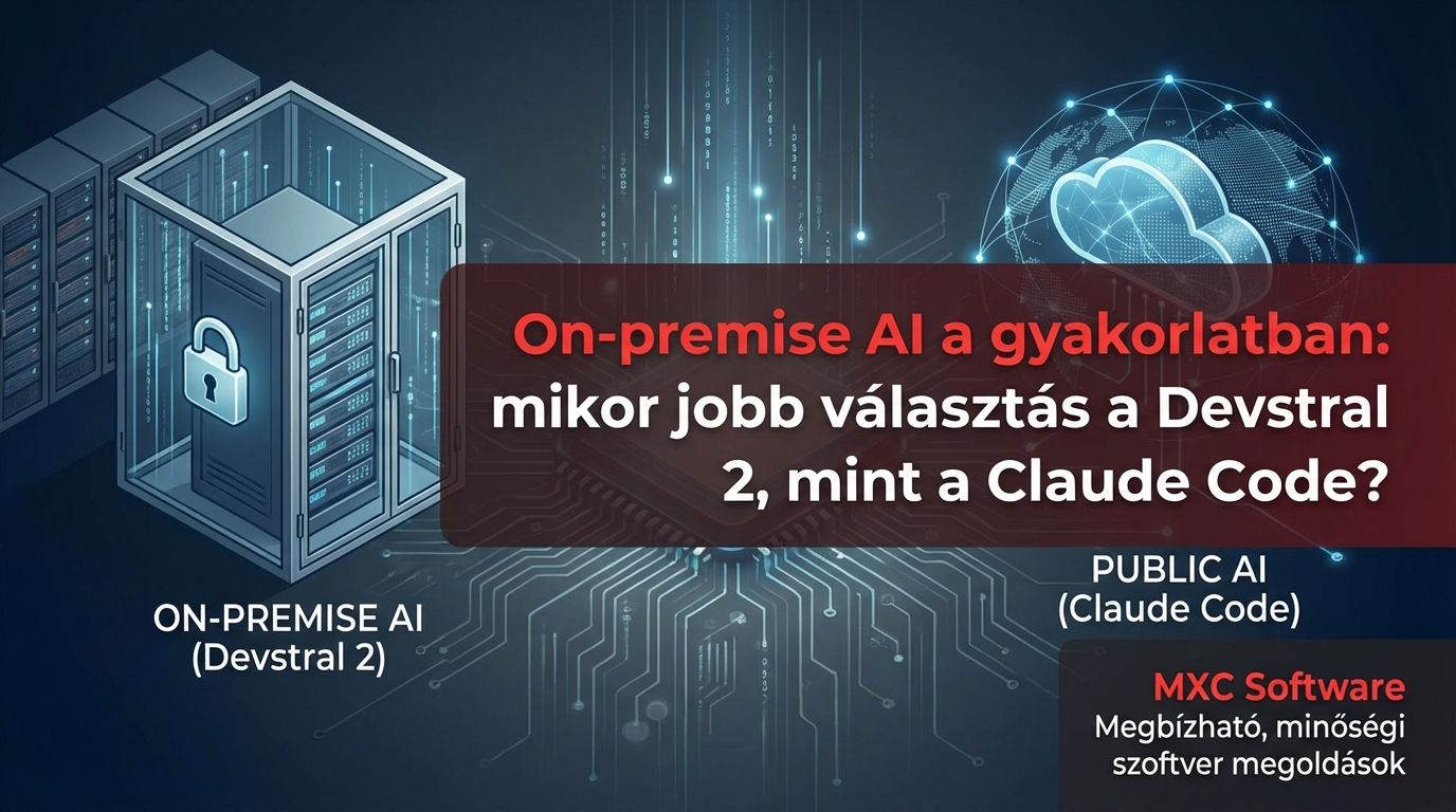 Devstral 2 vs. Claude Code: on-premise AI a gyakorlatban — kontroll, compliance és költségek