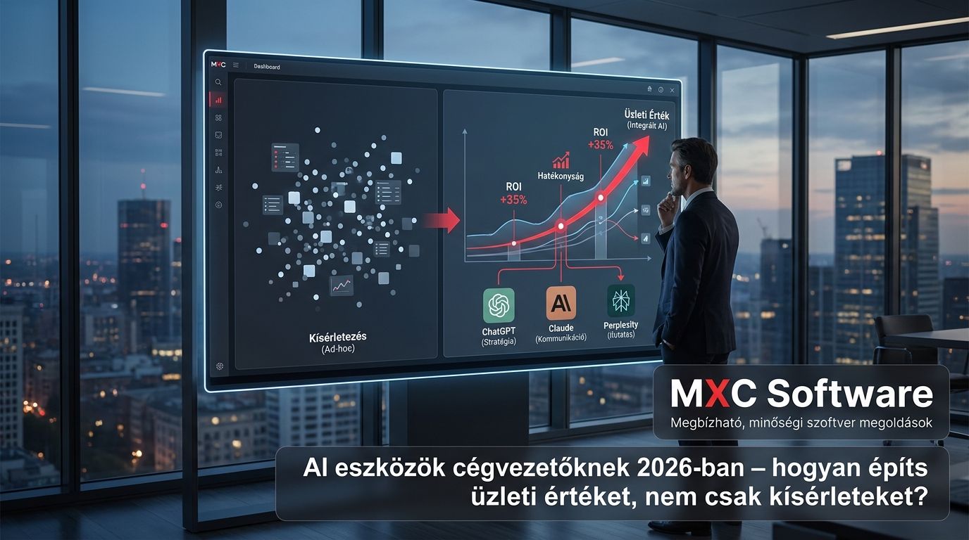 AI eszközök cégvezetőknek 2026-ban – hogyan építs üzleti értéket, nem csak kísérleteket?