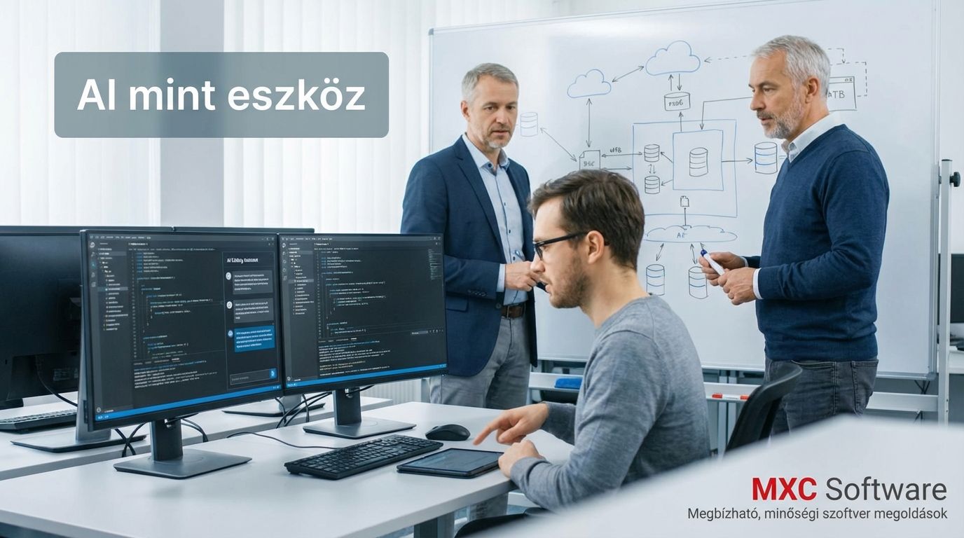 Fejlesztő AI kódasszisztenst használ miközben architektúrát tervez